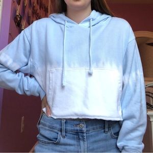 Blue Cropped Hoodie